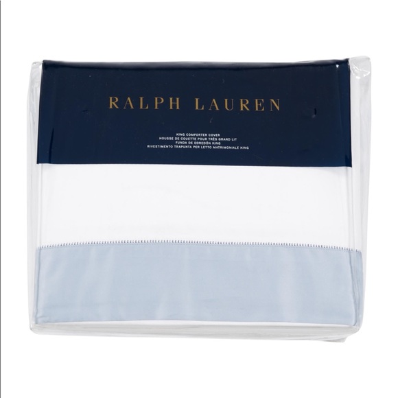 Ralph Lauren Bedding Ralph Lauren Langdon Pale Blue King Duvet